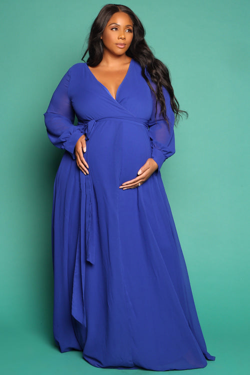 Blue Maternity Gowns – Chic Bump Club